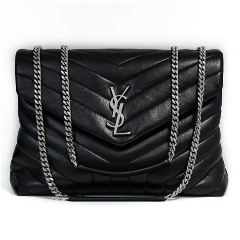 ysl loulou medium schwarz silber